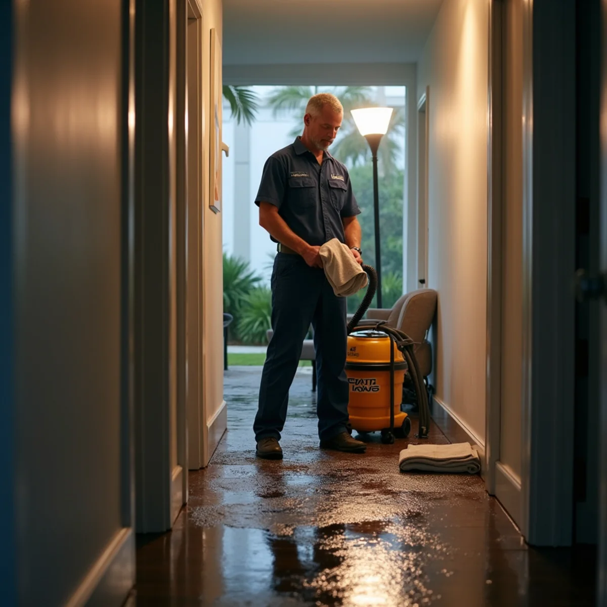 Red Eagle Plumbers plumber performing emergency plumber in a Tarpon Springs, FL home